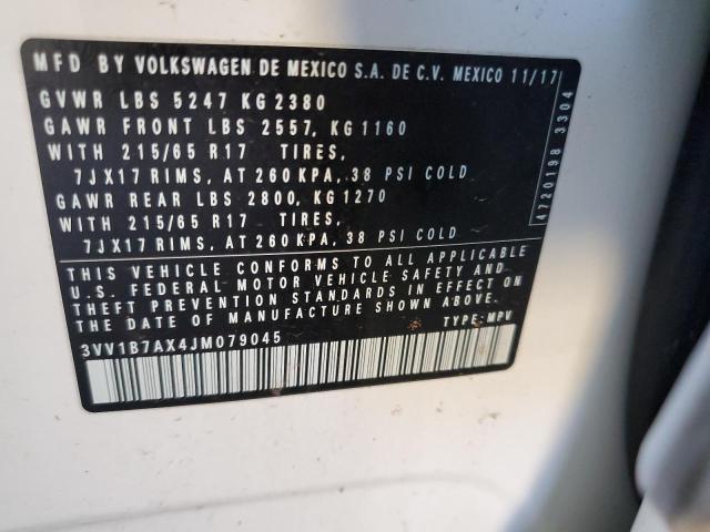 Photo 9 VIN: 3VV1B7AX4JM079045 - VOLKSWAGEN TIGUAN S 