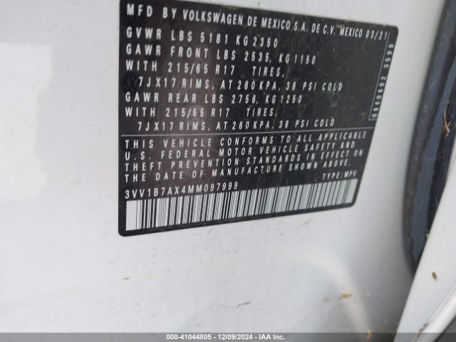 Photo 8 VIN: 3VV1B7AX4MM097999 - VOLKSWAGEN TIGUAN 