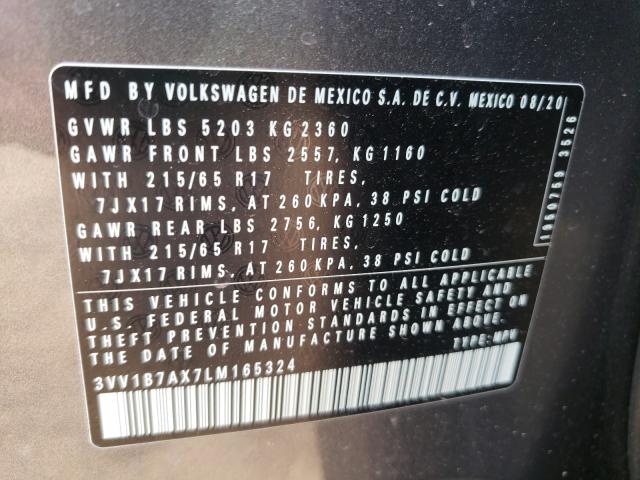 Photo 9 VIN: 3VV1B7AX7LM165324 - VOLKSWAGEN TIGUAN S 