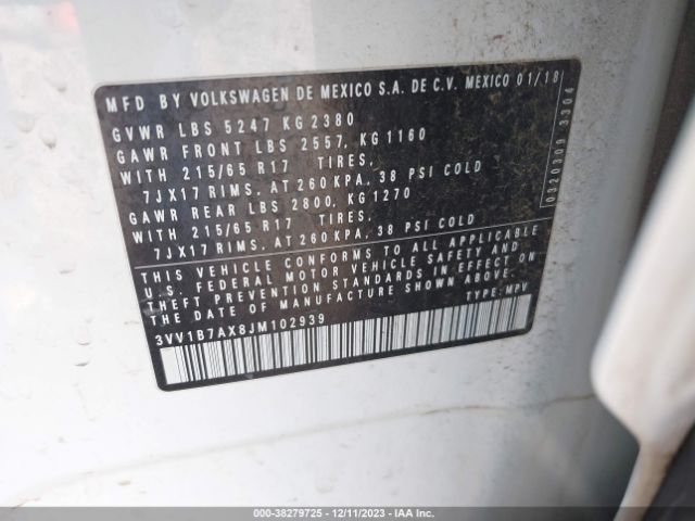 Photo 8 VIN: 3VV1B7AX8JM102939 - VOLKSWAGEN TIGUAN 