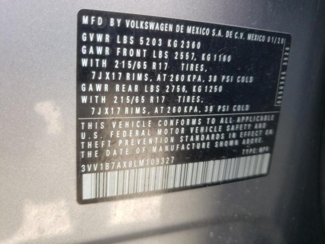 Photo 12 VIN: 3VV1B7AX8LM109327 - VOLKSWAGEN TIGUAN S 