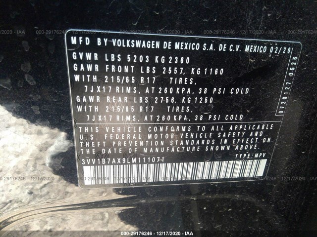 Photo 8 VIN: 3VV1B7AX9LM111071 - VOLKSWAGEN TIGUAN 