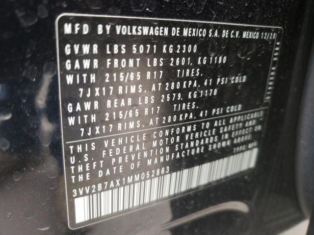 Photo 9 VIN: 3VV2B7AX1MM052863 - VOLKSWAGEN TIGUAN SE 