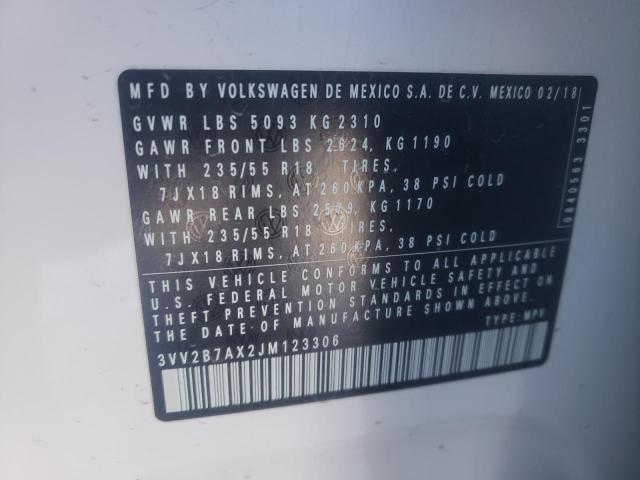 Photo 12 VIN: 3VV2B7AX2JM123306 - VOLKSWAGEN TIGUAN SE 