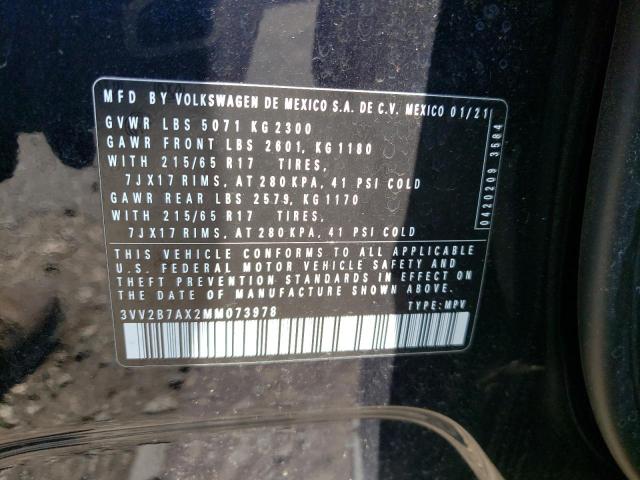 Photo 11 VIN: 3VV2B7AX2MM073978 - VOLKSWAGEN TIGUAN SE 