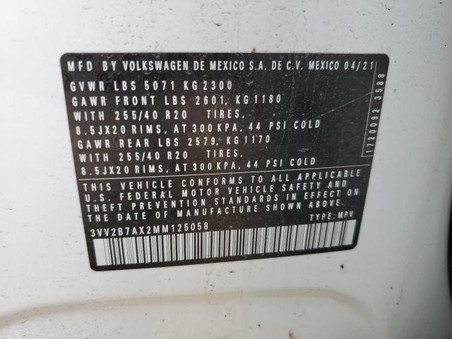 Photo 12 VIN: 3VV2B7AX2MM125058 - VOLKSWAGEN TIGUAN SE 