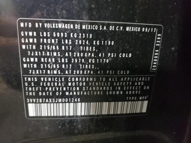 Photo 12 VIN: 3VV2B7AX3JM001246 - VOLKSWAGEN TIGUAN SE 