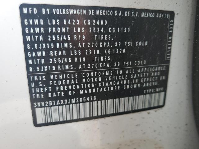 Photo 13 VIN: 3VV2B7AX3JM205478 - VOLKSWAGEN TIGUAN SE 