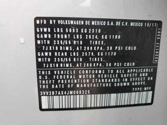 Photo 13 VIN: 3VV2B7AX4JM068325 - VOLKSWAGEN TIGUAN SE 