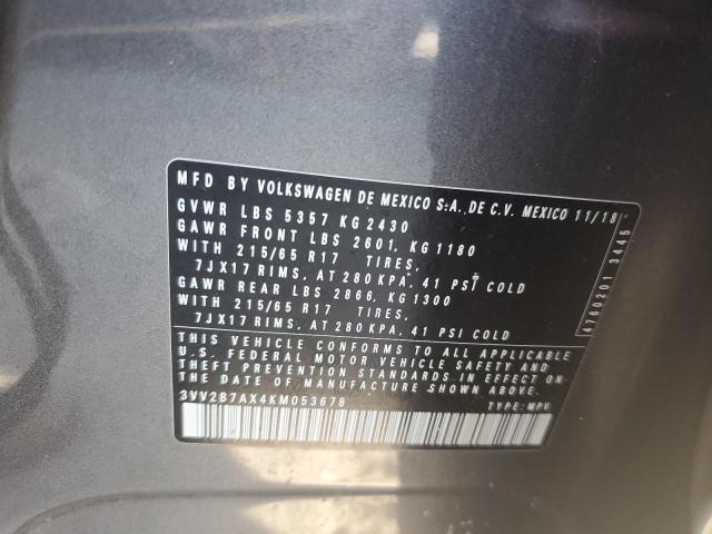 Photo 12 VIN: 3VV2B7AX4KM053678 - VOLKSWAGEN TIGUAN SE 