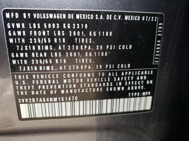 Photo 12 VIN: 3VV2B7AX4NM151470 - VOLKSWAGEN TIGUAN 