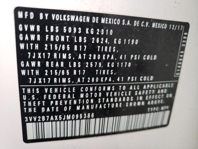 Photo 9 VIN: 3VV2B7AX5JM095386 - VOLKSWAGEN TIGUAN SE 