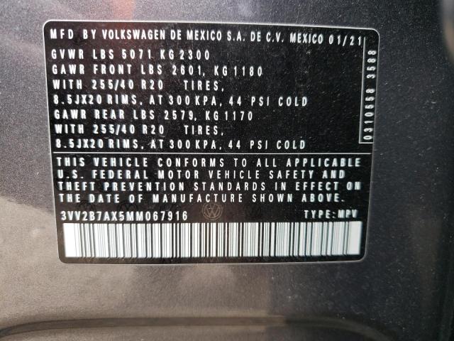 Photo 9 VIN: 3VV2B7AX5MM067916 - VOLKSWAGEN TIGUAN SE 