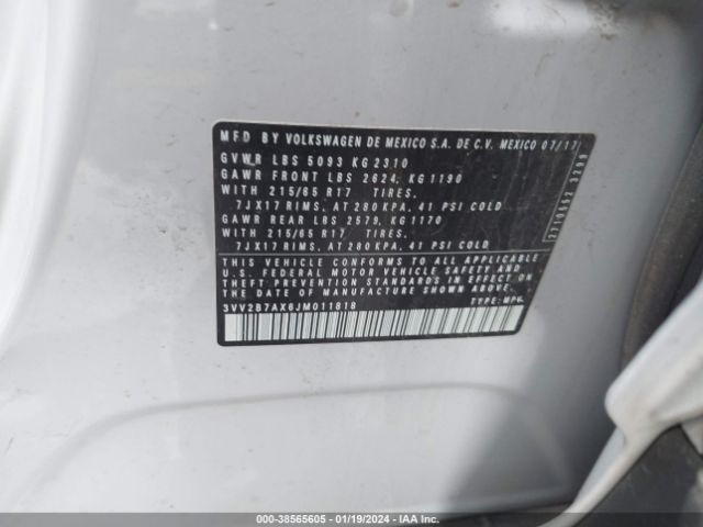 Photo 8 VIN: 3VV2B7AX6JM011818 - VOLKSWAGEN TIGUAN 