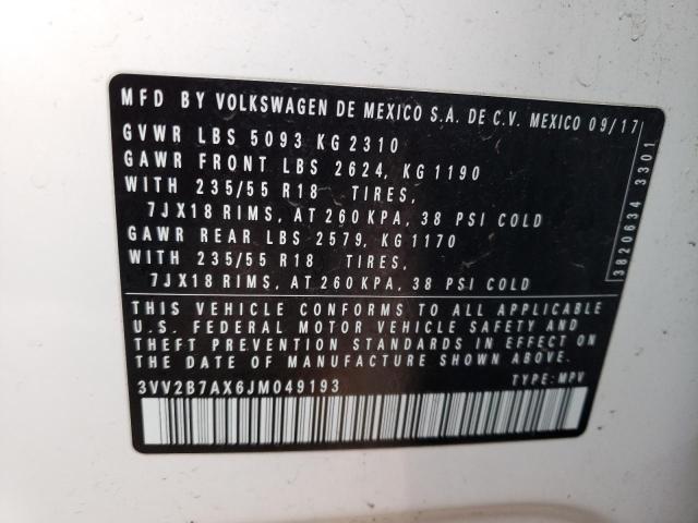 Photo 12 VIN: 3VV2B7AX6JM049193 - VOLKSWAGEN TIGUAN SE 