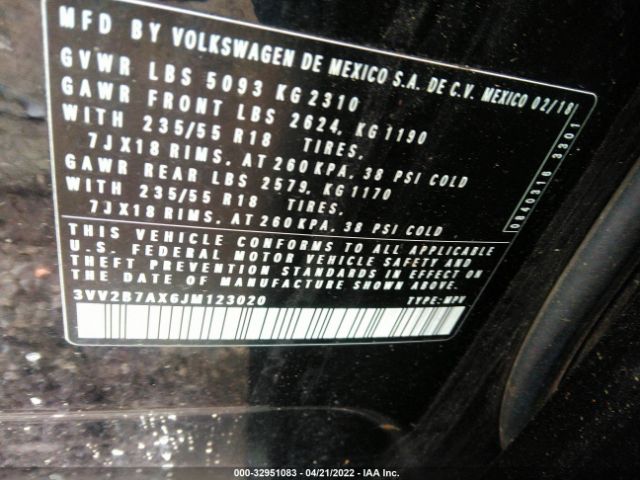 Photo 8 VIN: 3VV2B7AX6JM123020 - VOLKSWAGEN TIGUAN 