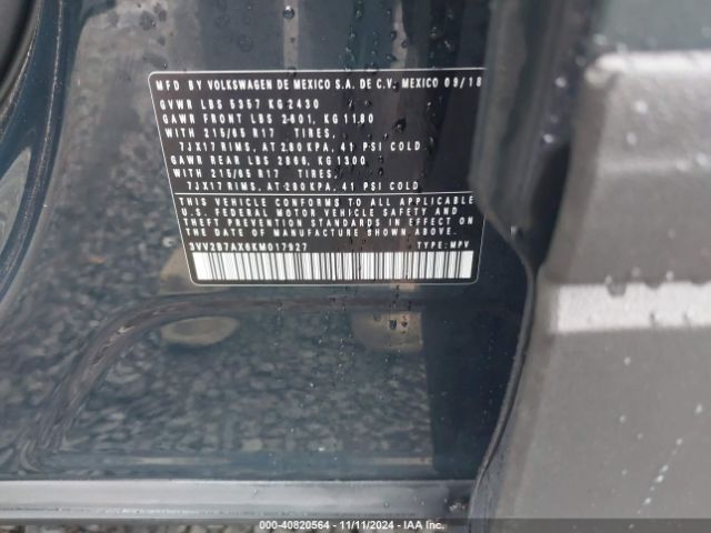 Photo 8 VIN: 3VV2B7AX6KM017927 - VOLKSWAGEN TIGUAN 