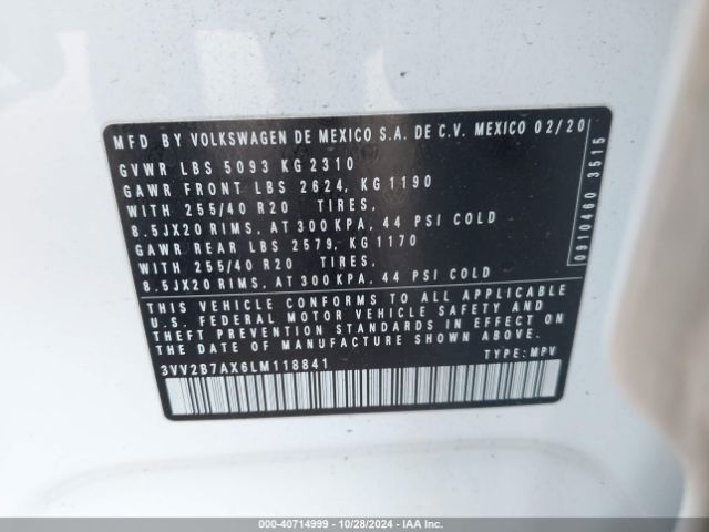 Photo 8 VIN: 3VV2B7AX6LM118841 - VOLKSWAGEN TIGUAN 