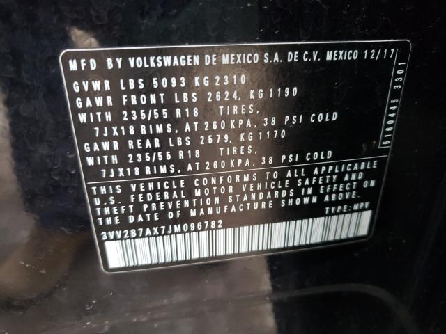 Photo 9 VIN: 3VV2B7AX7JM096782 - VOLKSWAGEN TIGUAN 