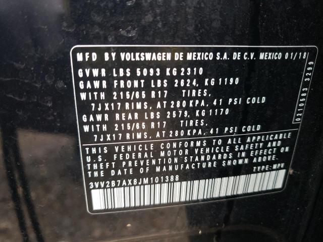 Photo 12 VIN: 3VV2B7AX8JM101388 - VOLKSWAGEN TIGUAN SE 