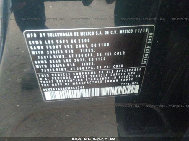 Photo 8 VIN: 3VV2B7AX8KM051741 - VOLKSWAGEN TIGUAN 