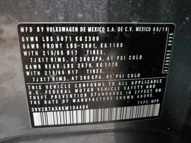 Photo 11 VIN: 3VV2B7AX8KM194494 - VOLKSWAGEN TIGUAN 