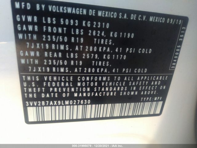 Photo 8 VIN: 3VV2B7AX9LM027630 - VOLKSWAGEN TIGUAN 