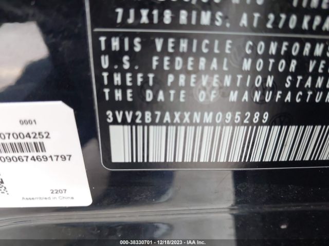 Photo 8 VIN: 3VV2B7AXXNM095289 - VOLKSWAGEN TIGUAN 