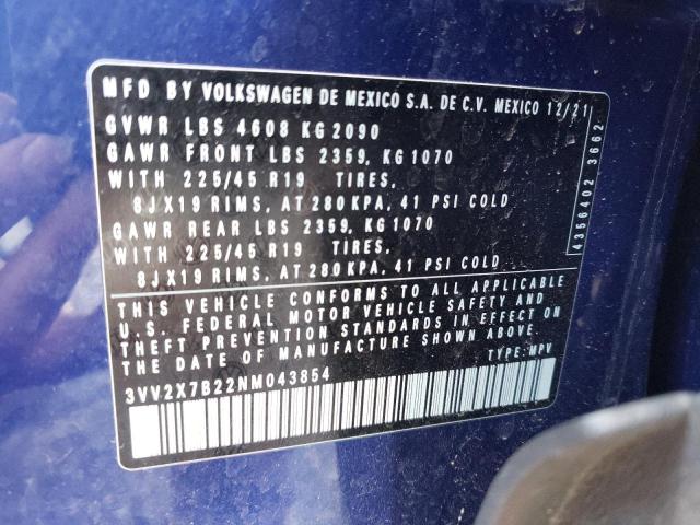 Photo 9 VIN: 3VV2X7B22NM043854 - VOLKSWAGEN TAOS SEL 