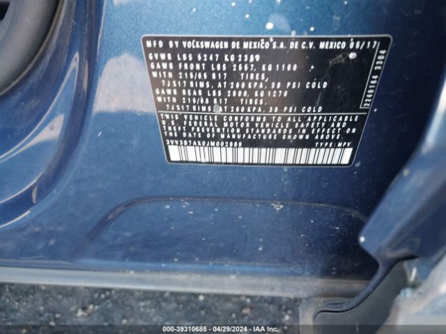 Photo 8 VIN: 3VV3B7AX0JM002889 - VOLKSWAGEN TIGUAN 