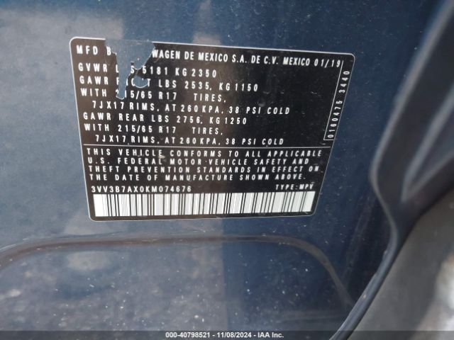 Photo 8 VIN: 3VV3B7AX0KM074676 - VOLKSWAGEN TIGUAN 