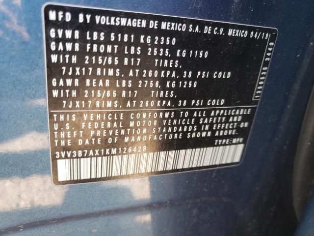 Photo 9 VIN: 3VV3B7AX1KM126428 - VOLKSWAGEN TIGUAN SE 