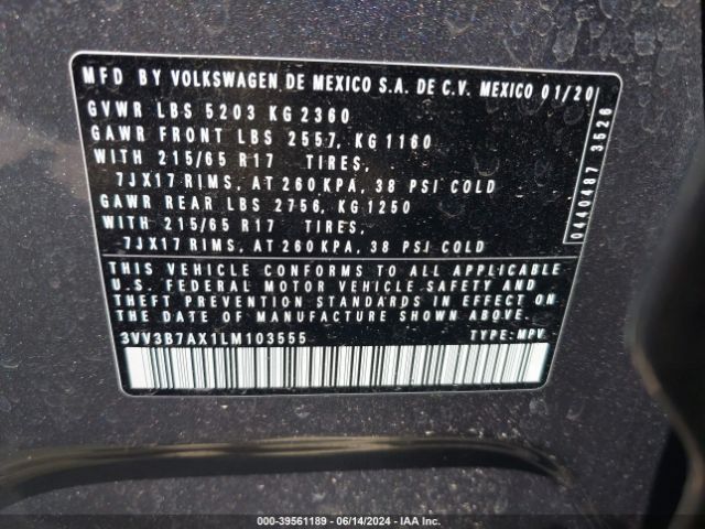 Photo 8 VIN: 3VV3B7AX1LM103555 - VOLKSWAGEN TIGUAN 