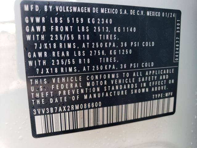 Photo 12 VIN: 3VV3B7AX2RM086600 - VOLKSWAGEN TIGUAN SE 