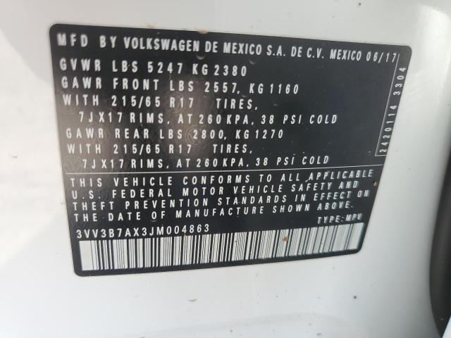 Photo 13 VIN: 3VV3B7AX3JM004863 - VOLKSWAGEN TIGUAN SE 