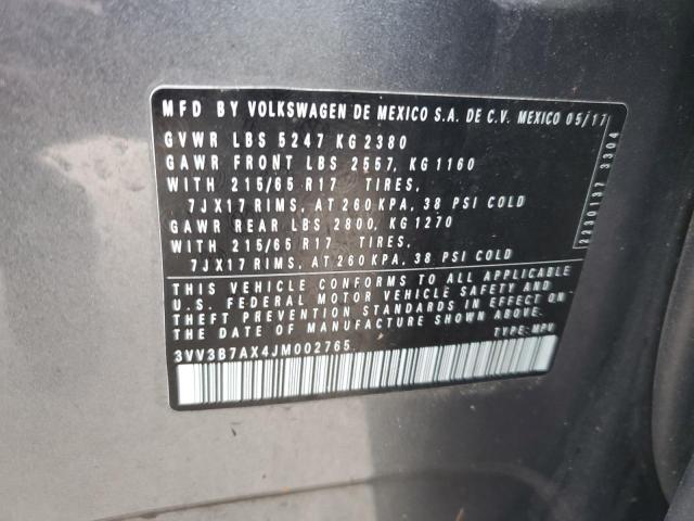 Photo 13 VIN: 3VV3B7AX4JM002765 - VOLKSWAGEN TIGUAN 