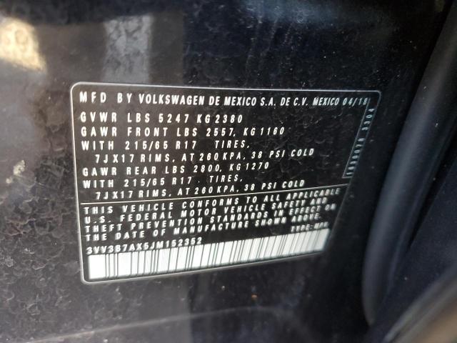 Photo 12 VIN: 3VV3B7AX5JM152352 - VOLKSWAGEN TIGUAN SE 