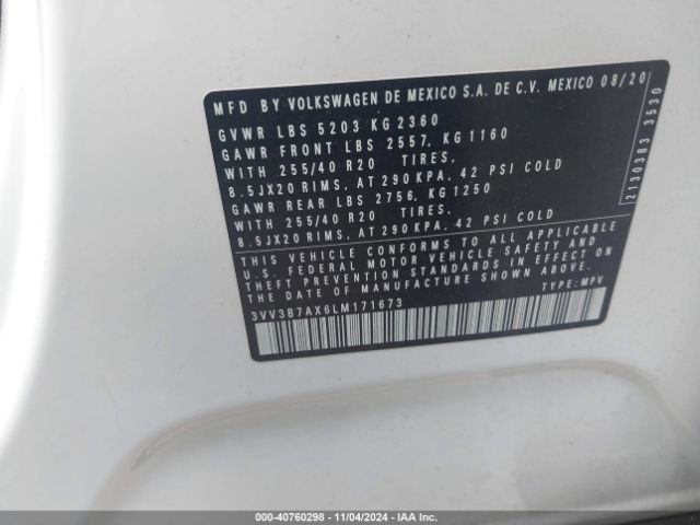 Photo 8 VIN: 3VV3B7AX6LM171673 - VOLKSWAGEN TIGUAN 