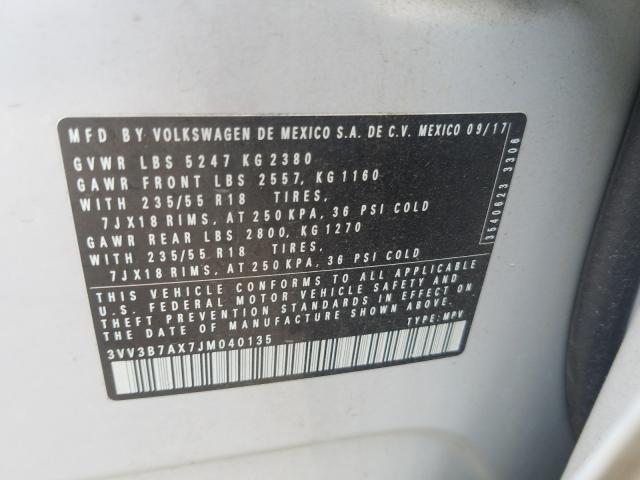 Photo 9 VIN: 3VV3B7AX7JM040135 - VOLKSWAGEN TIGUAN 