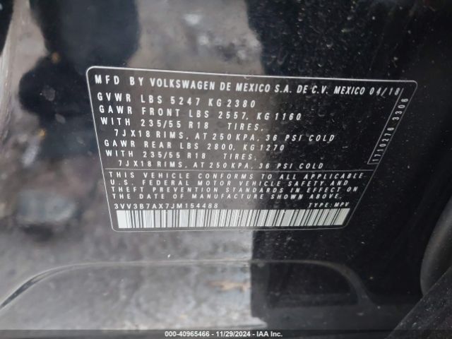 Photo 8 VIN: 3VV3B7AX7JM154488 - VOLKSWAGEN TIGUAN 