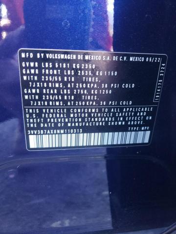 Photo 12 VIN: 3VV3B7AX8NM110313 - VOLKSWAGEN TIGUAN SE 