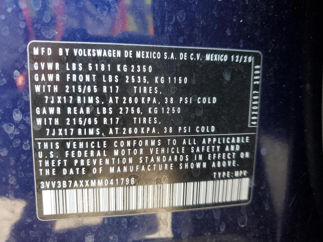 Photo 12 VIN: 3VV3B7AXXMM041798 - VOLKSWAGEN TIGUAN SE 