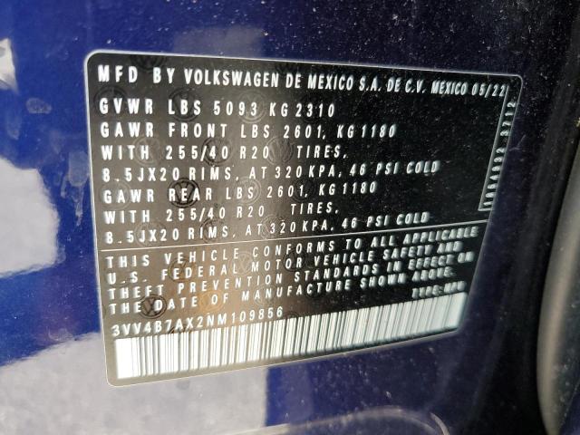 Photo 12 VIN: 3VV4B7AX2NM109856 - VOLKSWAGEN TIGUAN SEL 