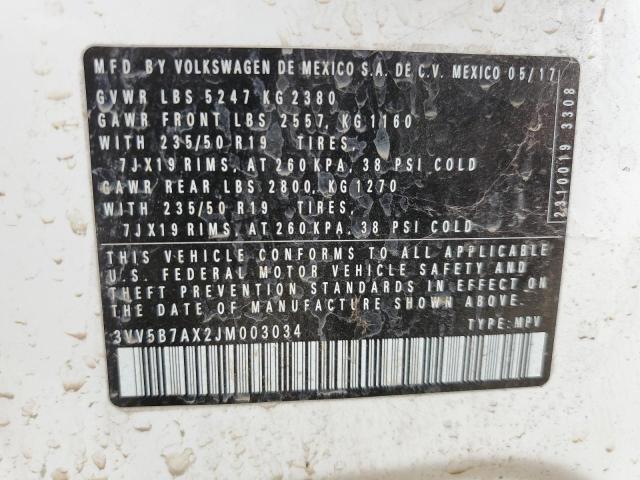 Photo 13 VIN: 3VV5B7AX2JM003034 - VOLKSWAGEN TIGUAN SEL 