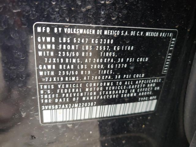 Photo 9 VIN: 3VV5B7AX2JM220387 - VOLKSWAGEN TIGUAN SEL 