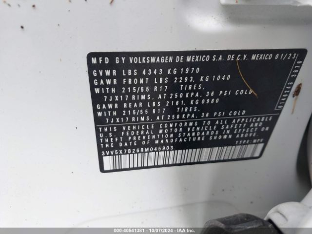 Photo 8 VIN: 3VV5X7B26RM045903 - VOLKSWAGEN TAOS 