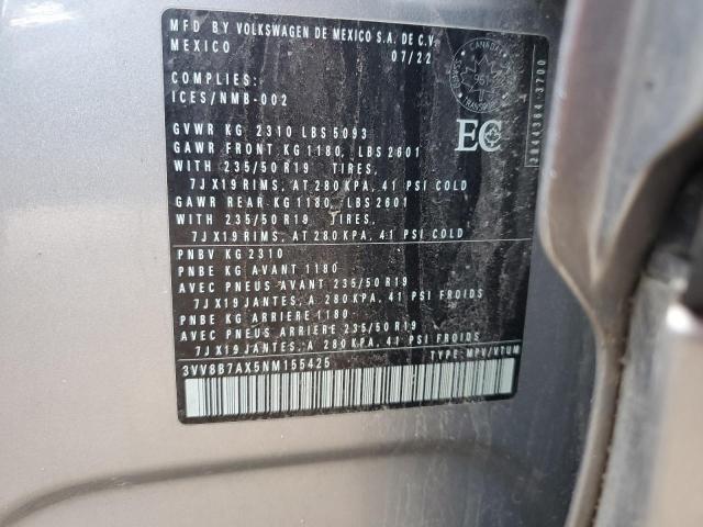 Photo 12 VIN: 3VV8B7AX5NM155425 - VOLKSWAGEN TIGUAN SE 