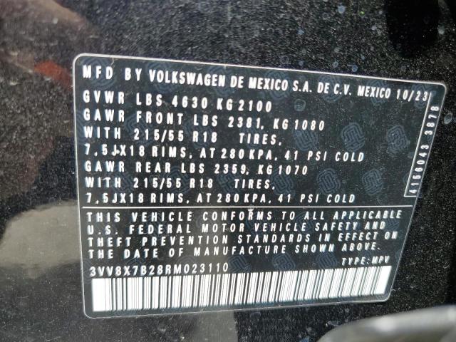 Photo 12 VIN: 3VV8X7B28RM023110 - VOLKSWAGEN TAOS S 