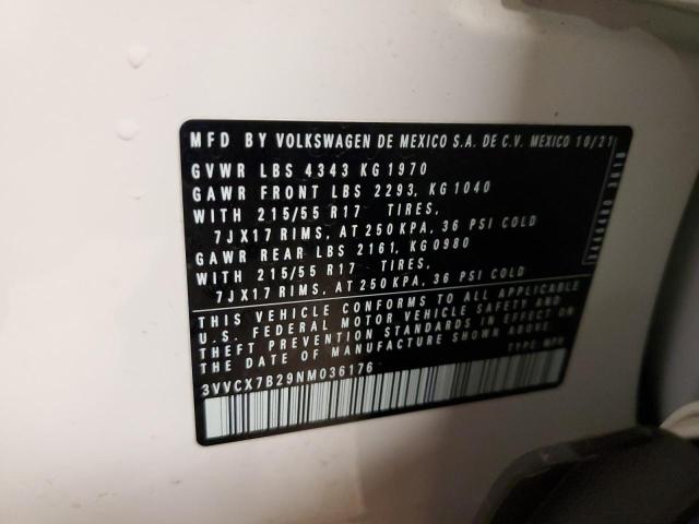 Photo 11 VIN: 3VVCX7B29NM036176 - VOLKSWAGEN TAOS S 