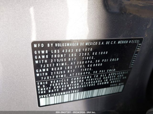 Photo 8 VIN: 3VVCX7B2XNM097682 - VOLKSWAGEN TAOS 